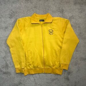 Fred Perry Track Jacket Mens M Yellow Full Zip Raglan Sample J3388